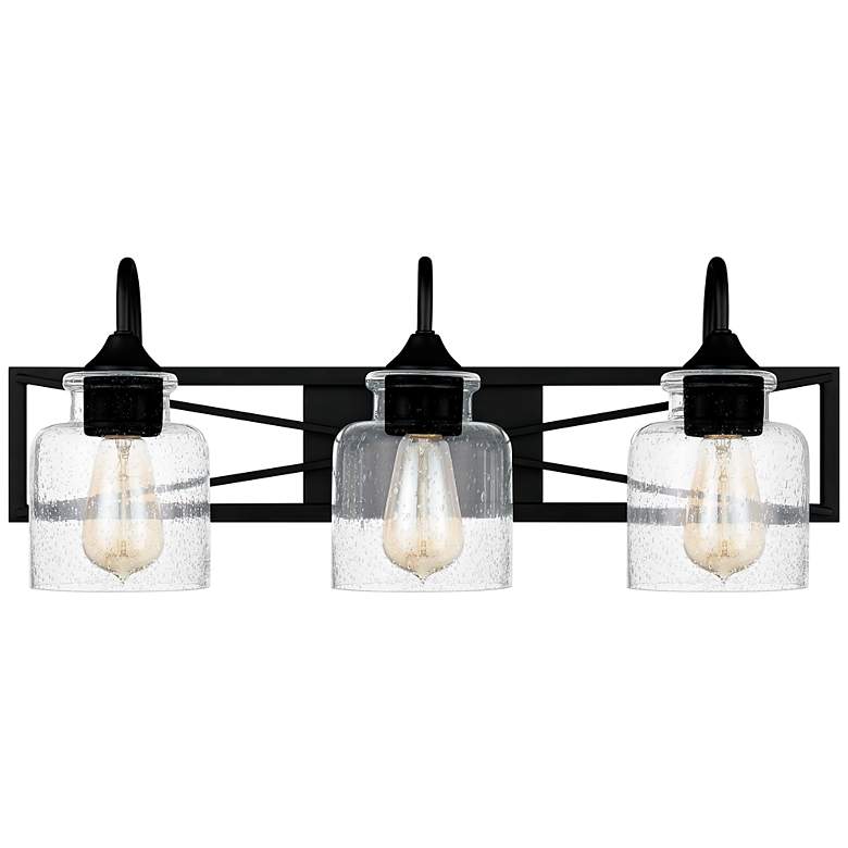 Image 3 Quoizel Bartley 24" Wide Matte Black 3-Light Bath Light