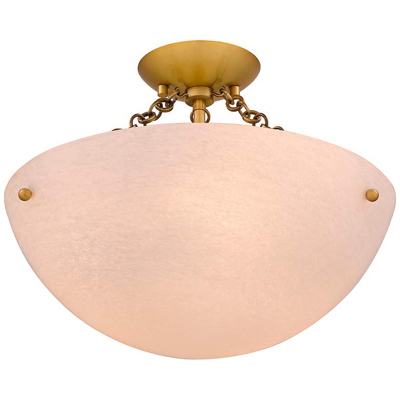 Image 5 Quoizel Baylor 15" Wide Brushed Gold Ceiling Light more views