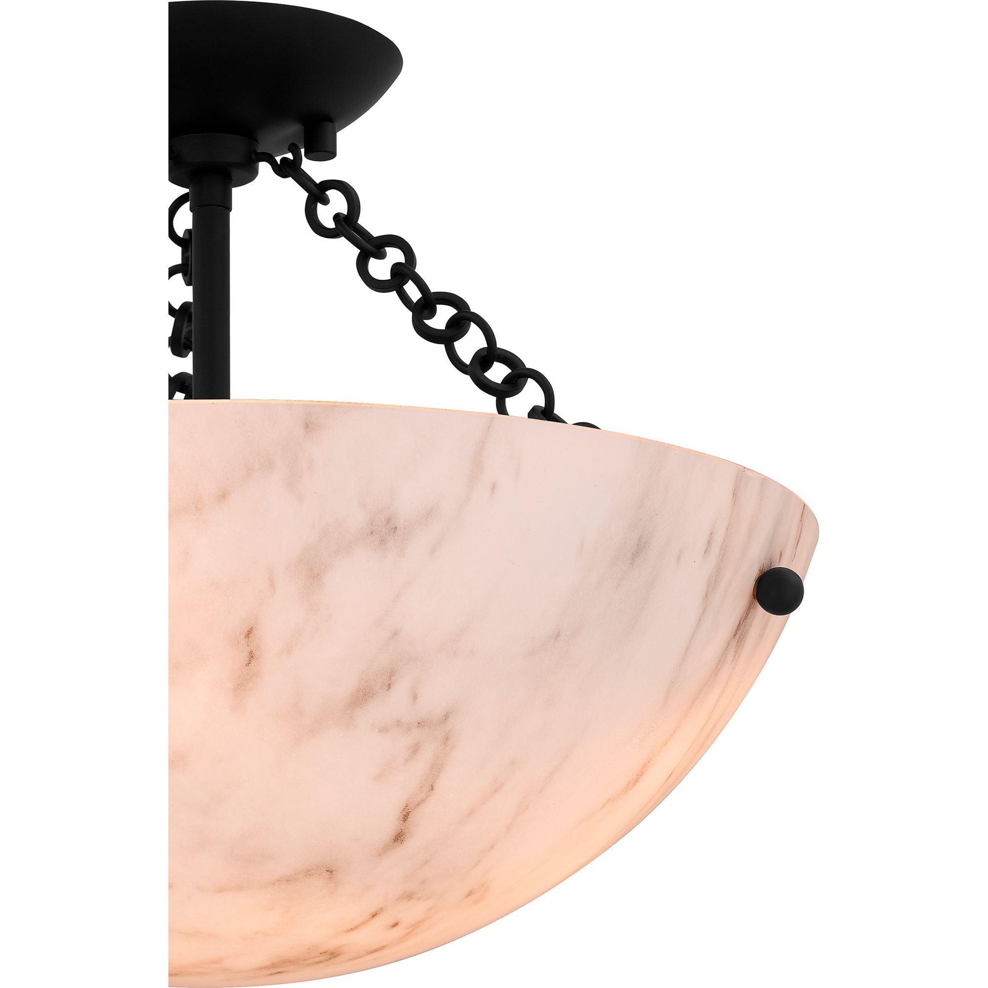 Quoizel Baylor 15" Wide Matte Black 3-Light Ceiling Light