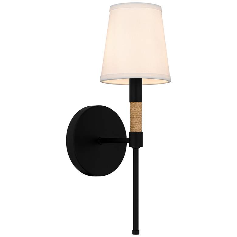 Image 2 Quoizel Bayside 15 1/2" High Matte Black Wall Sconce
