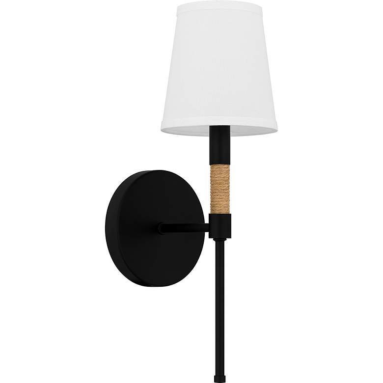 Image 3 Quoizel Bayside 15 1/2" High Matte Black Wall Sconce more views