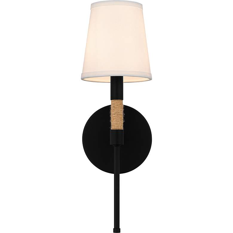 Image 4 Quoizel Bayside 15 1/2" High Matte Black Wall Sconce more views