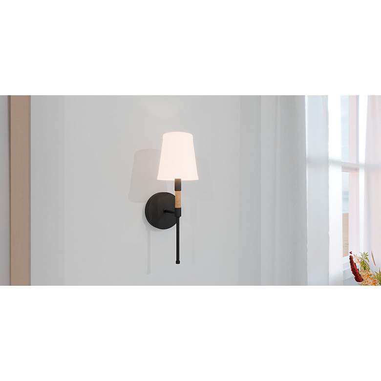 Image 7 Quoizel Bayside 15 1/2" High Matte Black Wall Sconce more views