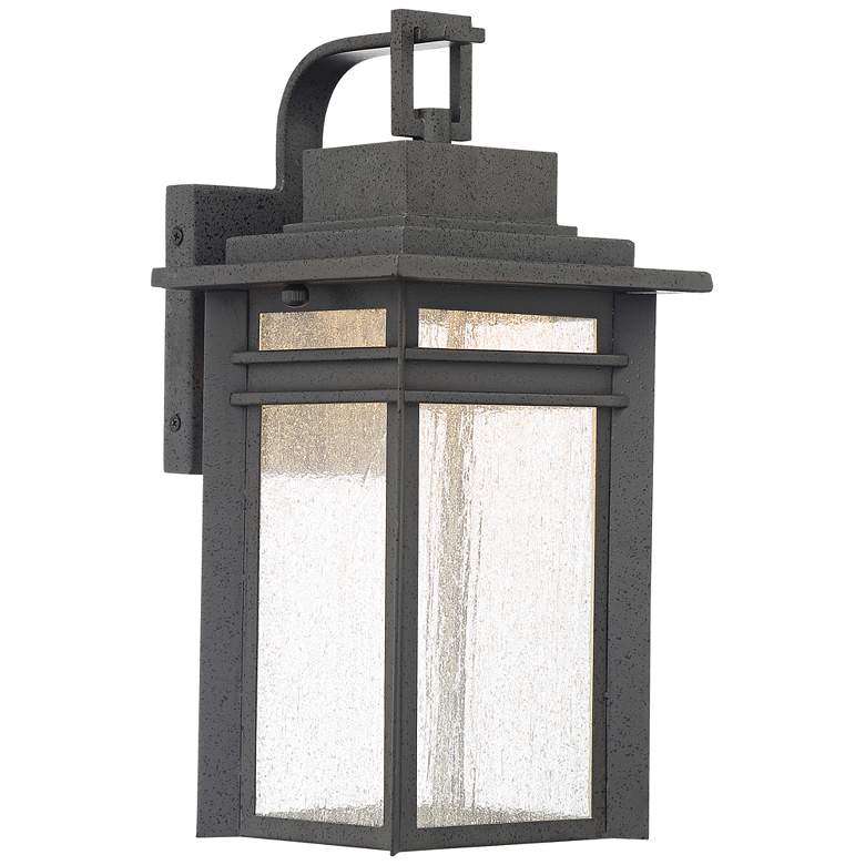 Image 1 Quoizel Beacon 14 3/4 inch High Black LED Outdoor Wall Light