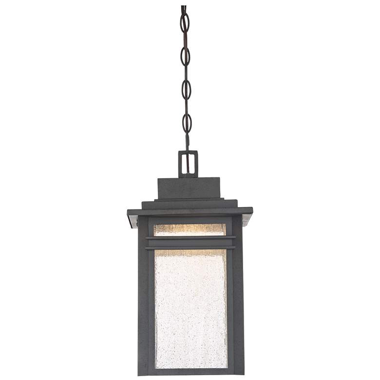 Quoizel Beacon 17&quot;H Stone Black LED Outdoor Hanging Light