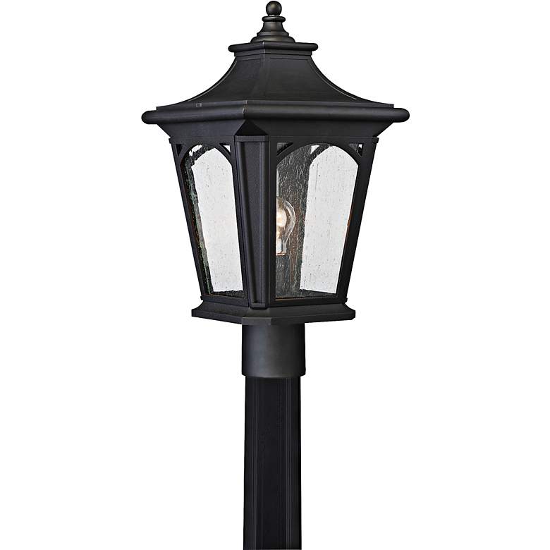 Image 1 Quoizel Bedford 19 inch High Mystic Black Outdoor Post Light