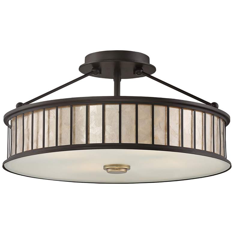 Image 1 Quoizel Belfair 17" Wide Western Bronze Ceiling Light