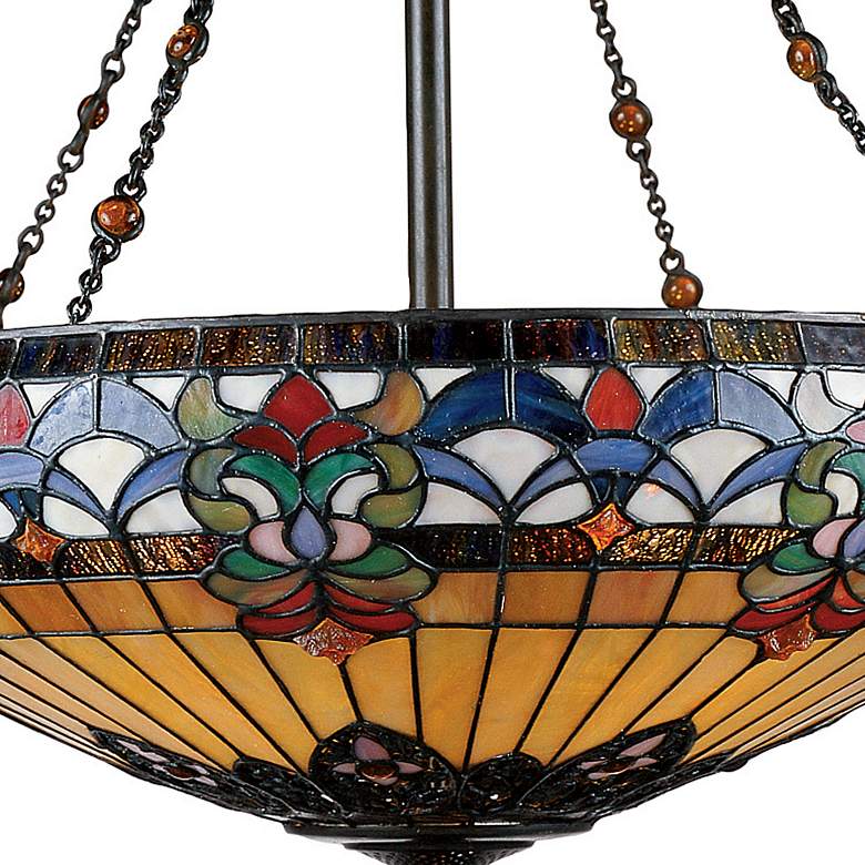 Image 6 Quoizel Belle Fleur 23" Wide Tiffany-Style 4-Light Glass Chandelier more views