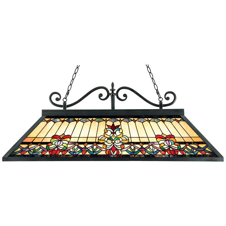 Image 2 Quoizel Belle Fleur 48" Wide Bronze Kitchen Island Light Chandelier