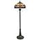 Quoizel Belle Fleur 62" Pull Chain Tiffany-Style Floor Lamp