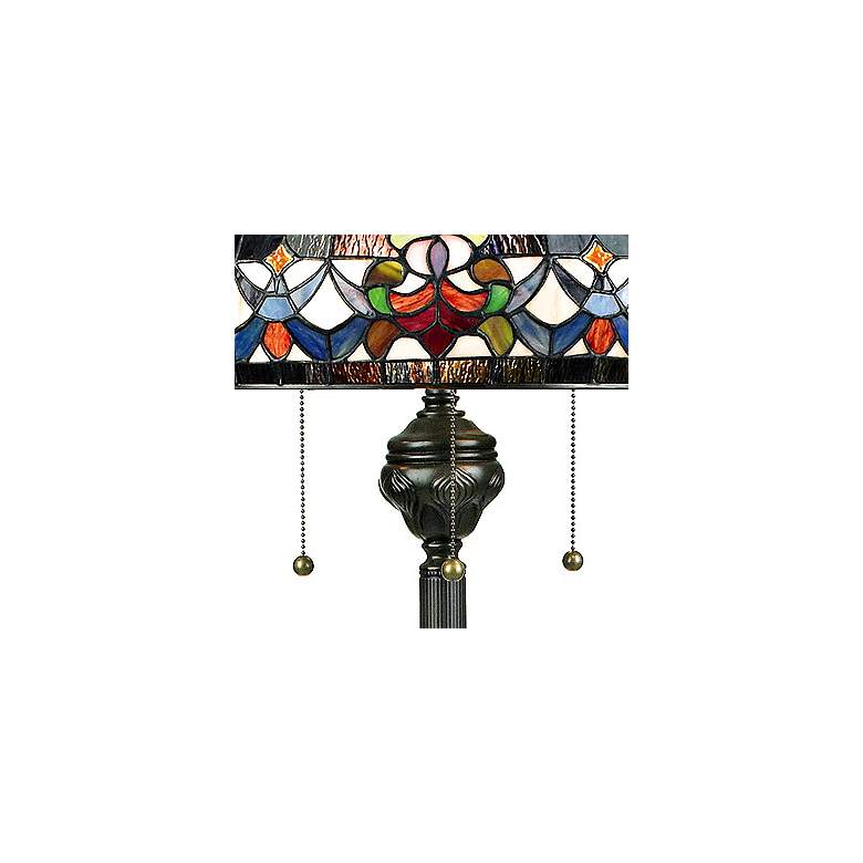 Image 4 Quoizel Belle Fleur 62" Pull Chain Tiffany-Style Floor Lamp more views