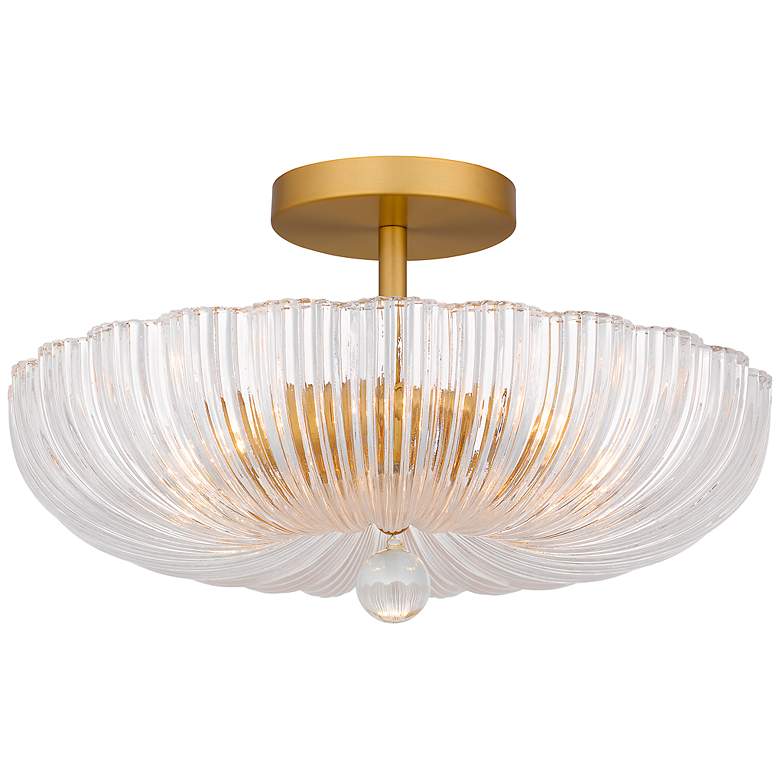 Image 2 Quoizel Belmond 15 3/4" Wide Brushed Gold Ceiling Light