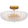 2_Quoizel Belmond 15 3/4" Wide Brushed Gold Ceiling Light