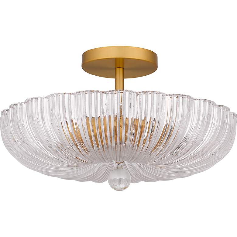 Image 3 Quoizel Belmond 15 3/4" Wide Brushed Gold Ceiling Light more views