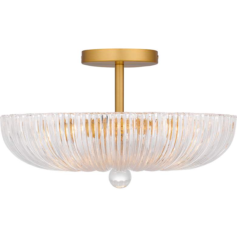 Image 4 Quoizel Belmond 15 3/4" Wide Brushed Gold Ceiling Light more views