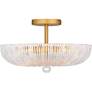 4_Quoizel Belmond 15 3/4" Wide Brushed Gold Ceiling Light more views