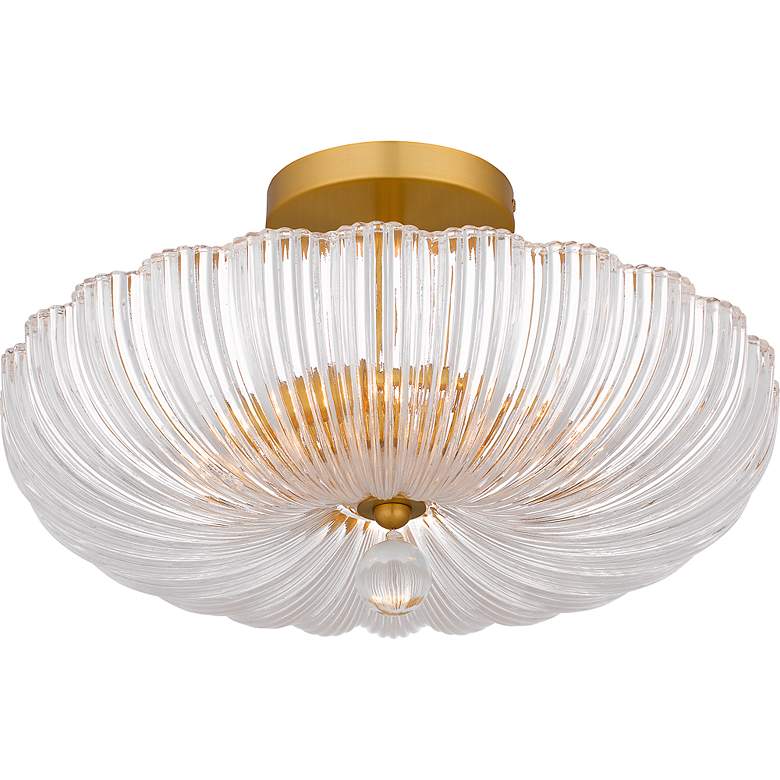 Image 5 Quoizel Belmond 15 3/4" Wide Brushed Gold Ceiling Light more views