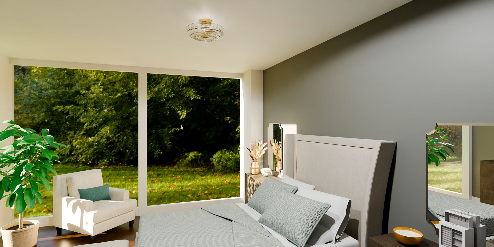 Image 6 Quoizel Belmond 15 3/4" Wide Brushed Gold Ceiling Light more views