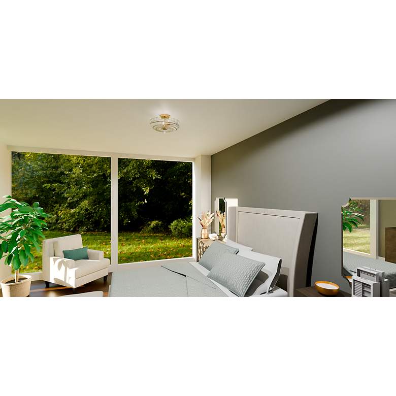 Image 6 Quoizel Belmond 15 3/4" Wide Brushed Gold Ceiling Light more views