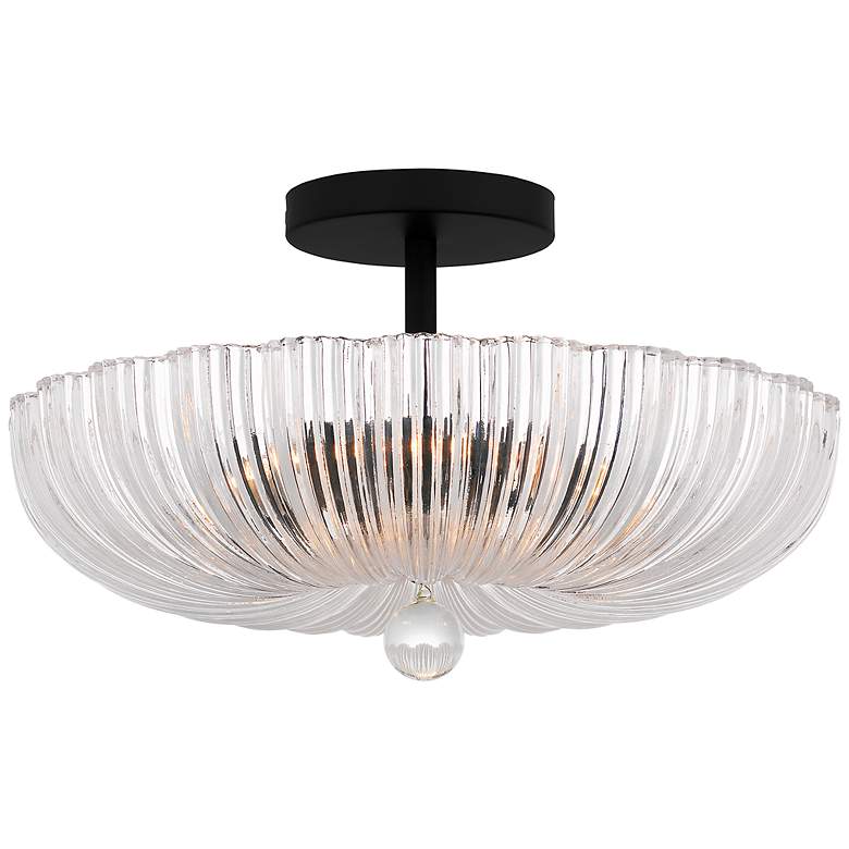 Image 3 Quoizel Belmond 15 3/4"W Matte Black 3-Light Ceiling Light