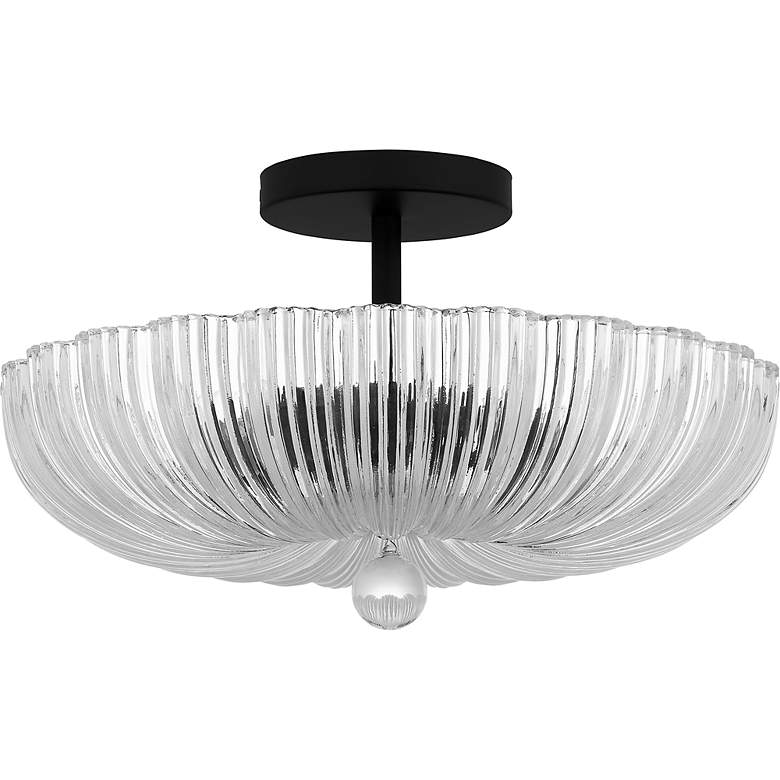 Image 4 Quoizel Belmond 15 3/4"W Matte Black 3-Light Ceiling Light more views