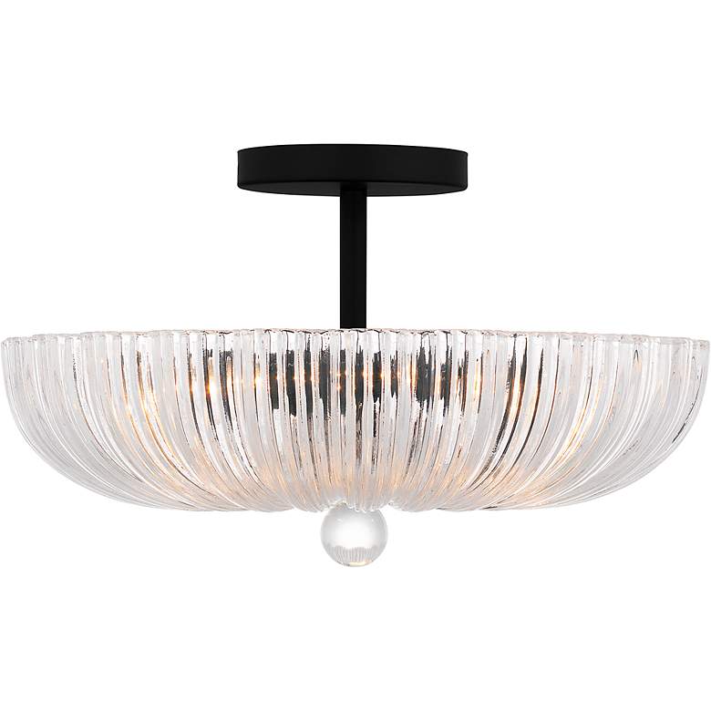Image 5 Quoizel Belmond 15 3/4"W Matte Black 3-Light Ceiling Light more views