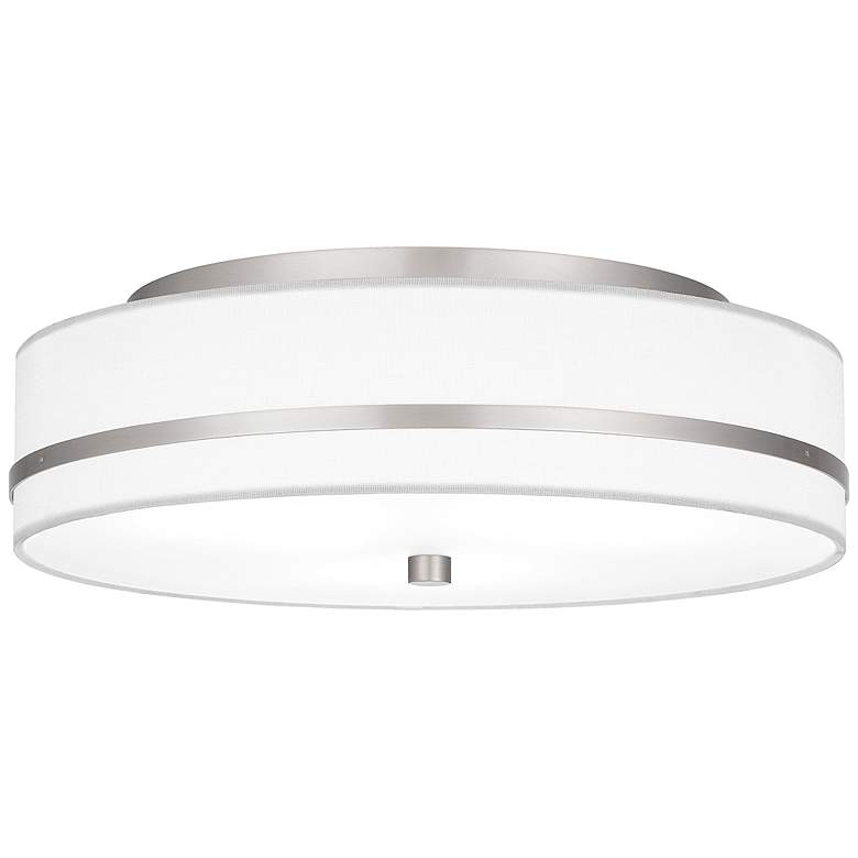Image 1 Quoizel Belotte 15" Wide Brushed Nickel Ceiling Light