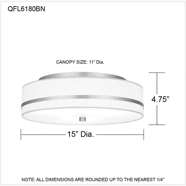 Image 6 Quoizel Belotte 15" Wide Brushed Nickel Ceiling Light more views
