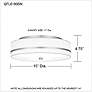 6_Quoizel Belotte 15" Wide Brushed Nickel Ceiling Light more views