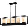 2_Quoizel Bentley 42" Wide Matte Black 5-Light Island Pendant