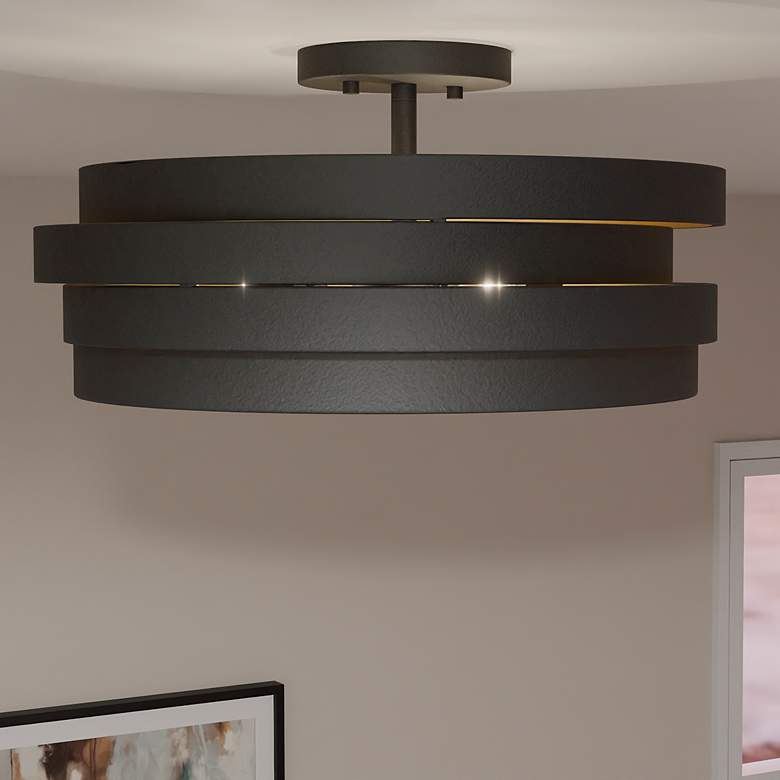 Image 1 Quoizel Berner 16" Wide Matte Black Ceiling Light