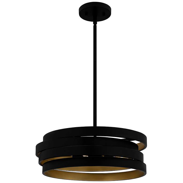 Image 1 Quoizel Berner 16" Wide Matte Black Pendant Light