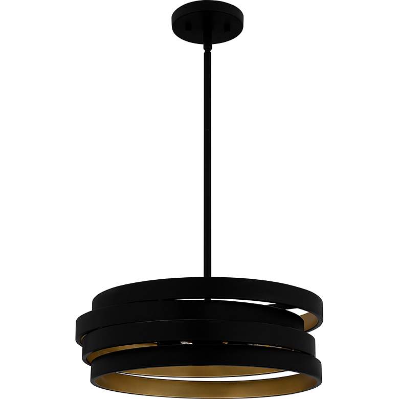 Image 2 Quoizel Berner 16" Wide Matte Black Pendant Light more views