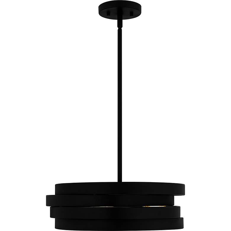 Image 3 Quoizel Berner 16" Wide Matte Black Pendant Light more views
