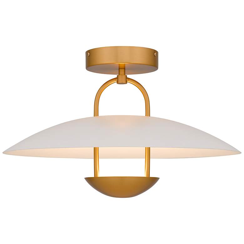 Image 1 Quoizel Bingham 18" Wide Brushed Gold LED Ceiling Light