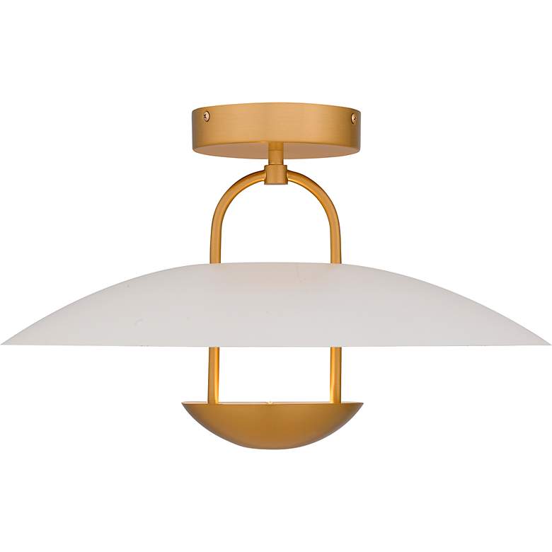 Image 3 Quoizel Bingham 18" Wide Brushed Gold LED Ceiling Light more views