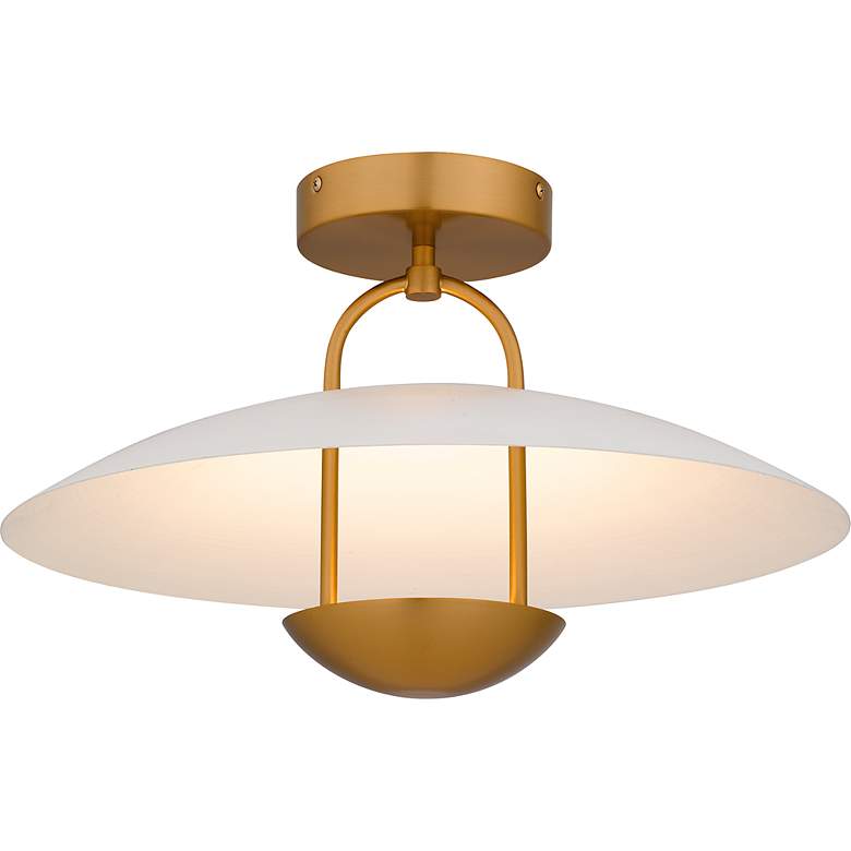 Image 4 Quoizel Bingham 18" Wide Brushed Gold LED Ceiling Light more views