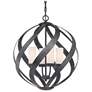 1_Quoizel Blacksmith 19 1/2" Wide Earth Black 4-Light Pendant
