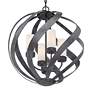 3_Quoizel Blacksmith 19 1/2" Wide Earth Black 4-Light Pendant more views