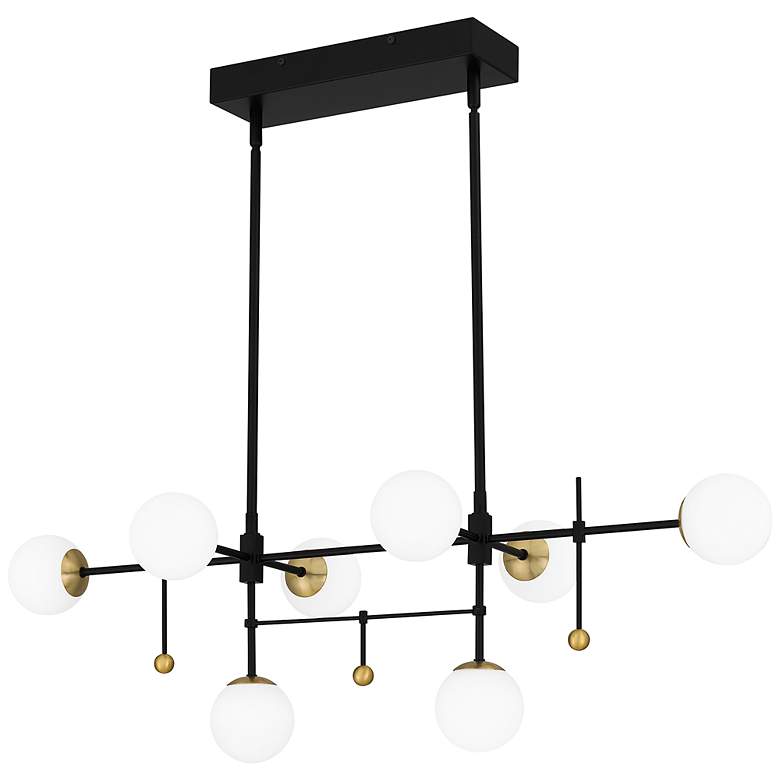 Image 3 Quoizel Blaire 39 1/2" Wide Black 8-Light LED Island Pendant