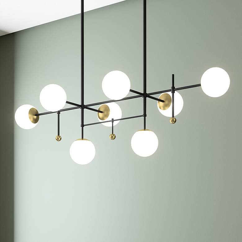 Image 2 Quoizel Blaire 39 1/2" Wide Black 8-Light LED Island Pendant