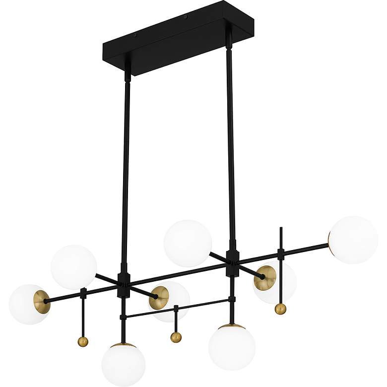 Image 6 Quoizel Blaire 39 1/2" Wide Black 8-Light LED Island Pendant more views