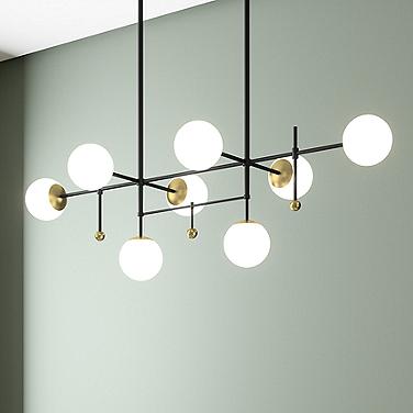 Quoizel Blaire 39 1/2" Wide Black 8-Light LED Island Pendant