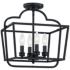 Quoizel Blanche 14" Wide Matte Black 4-Light Ceiling Light