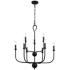 Quoizel Blanche 27" Wide Matte Black 9-Light Tiered Chandelier