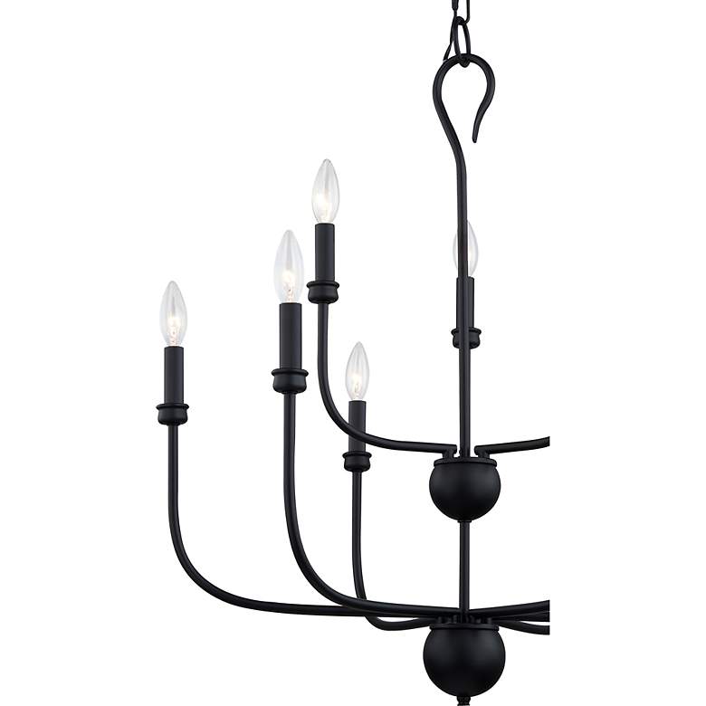 Image 5 Quoizel Blanche 27" Wide Matte Black 9-Light Tiered Chandelier more views