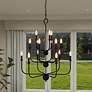 Thumbnail1 of Quoizel Blanche 32" Matte Black 15-Light Tiered Candelabra Chandelier