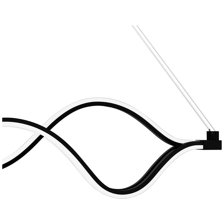 Image 6 Quoizel Bleecker 38 3/4" Wide Matte Black LED Island Pendant Light more views
