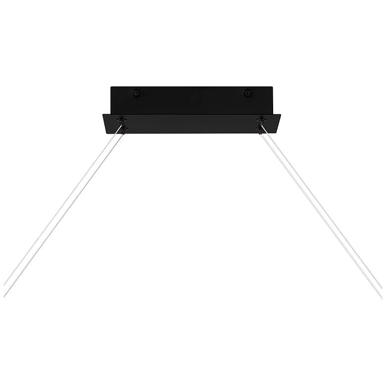 Image 7 Quoizel Bleecker 38 3/4" Wide Matte Black LED Island Pendant Light more views