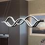 1_Quoizel Bleecker 38 3/4"W Matte Black LED Linear Chandelier